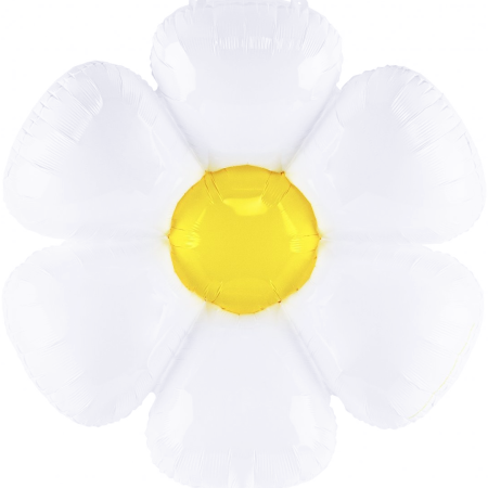 Шар (43''/109 см) Цветок, Ромашка, Белый