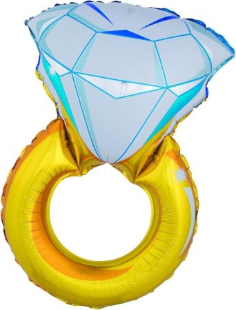 Шар (27''/69 см) Фигура, Кольцо с бриллиантом