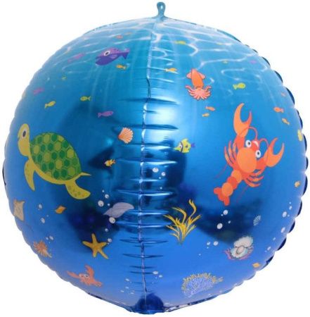 Шар 3D (24''/61 см) Сфера, Подводный мир