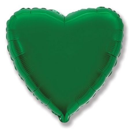 Шар (18''/46 см) Сердце, Зеленый