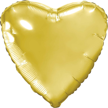 Шар (19''/48 см) Сердце, Светлое золото