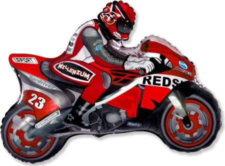 Шар (31''/79 см) Фигура, Мотоцикл, Красный