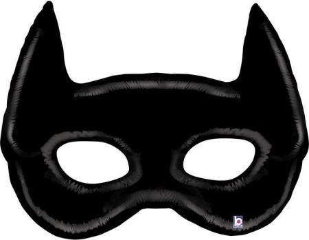 Шар (45''/114 см) Фигура, Маска Бэтмен, Черный