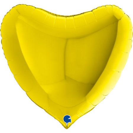 Шар (18''/46 см) Сердце, Желтый