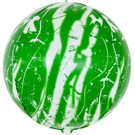 Шар 3D (22''/56 см) Сфера, Мрамор, Зеленый, Агат