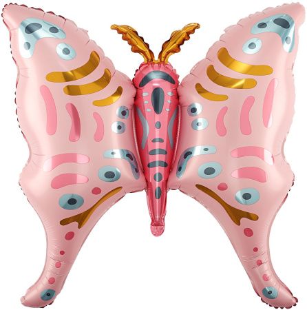 Шар (36''/91 см) Фигура, Бабочка, Розовый