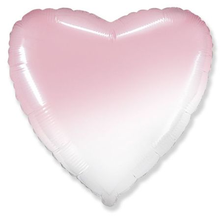 Шар (32''/81 см) Сердце, Розовый, Градиент