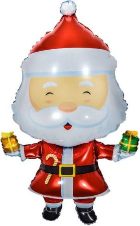 Шар (39''/99 см) Фигура, Дед Мороз с подарками